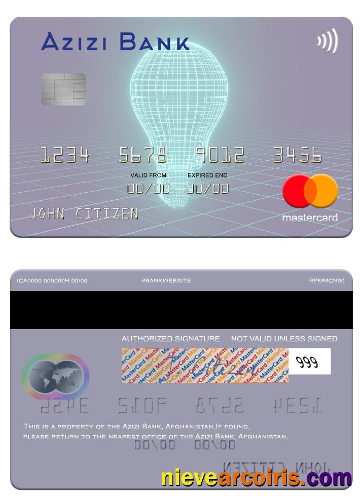 Afghanistan Azizi Bank mastercard